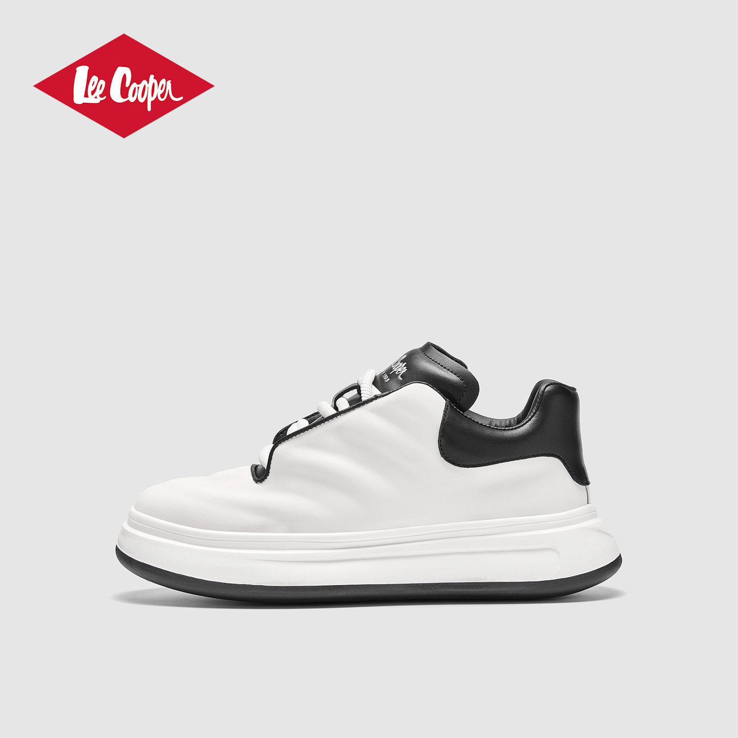 Lee Cooper厚底增高小白鞋男春秋季新款运动休闲板鞋潮流百
