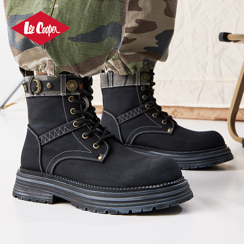 Lee Cooper马丁靴男款2025秋季新款英伦风商务牛仔靴时尚增高男鞋