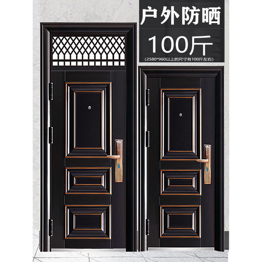 钢质门进户防盗安全亮窗入户腰头摇头亮窗防晒工程家用彷铜气窗门