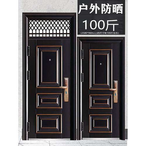 钢质门进户防盗安全亮窗入户腰头摇头亮窗防晒工程家用彷铜气窗门
