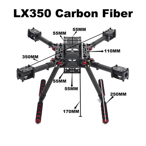 博立方碳纤维F350 PIXHAWK PRO 915MHZ 100MW M8N飞行控制器