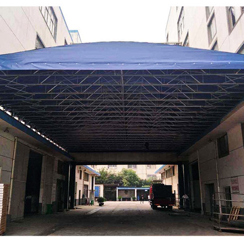 户外大型仓库工厂大棚移动推拉棚活动伸缩式工地帐篷电动仓储雨棚