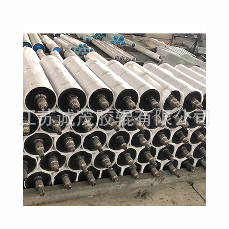 无动力聚氨酯PU丁晴橡胶辊镜面镀铬辊硅胶辊包胶滚筒胶辊