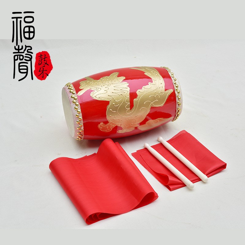 厂家直销12 14 15cm幼儿园腰鼓 儿童成人木质腰鼓 老年秧歌队腰