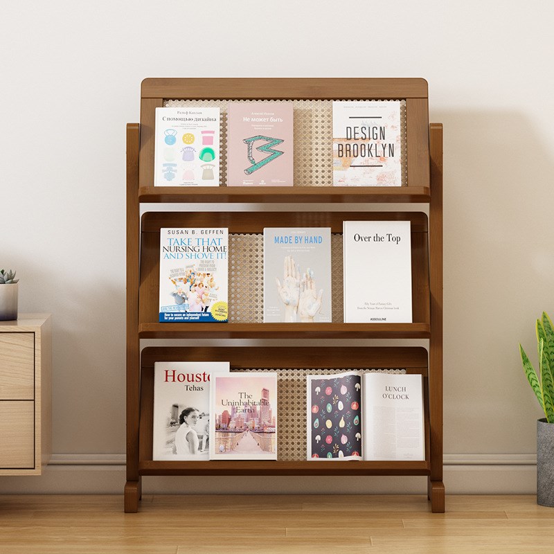 书架子置物架多层杂志收纳客厅窄小型报刊架办公室简易资料展示架