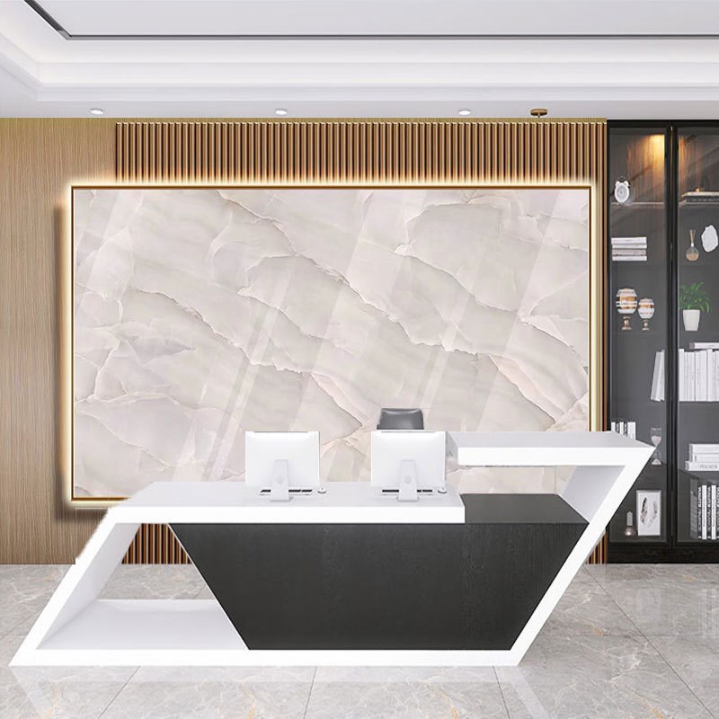 公司前台背景墙装修墙纸3d立体工作办公室logo形象墙装饰壁纸