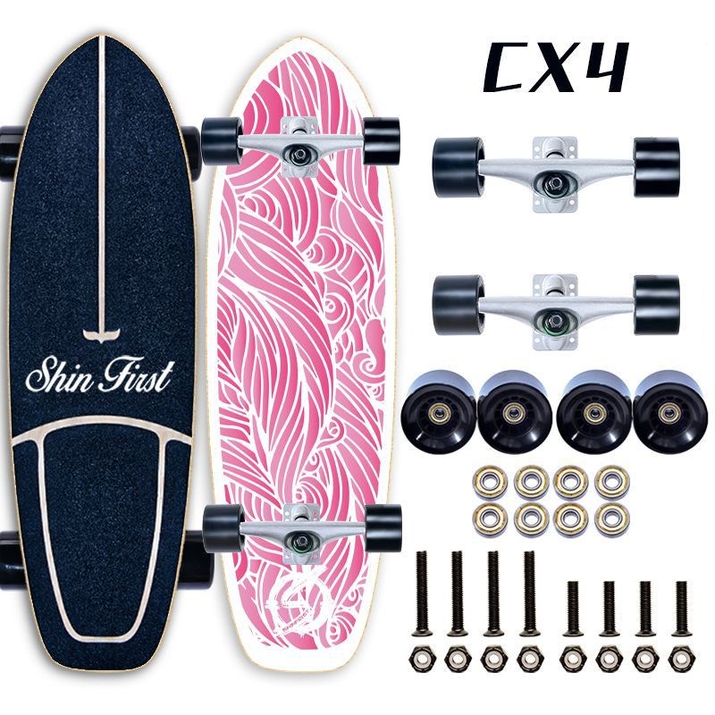 陆地冲浪板CX4免蹬地专业刷街代步滑板儿童初学者成人专业冲浪板