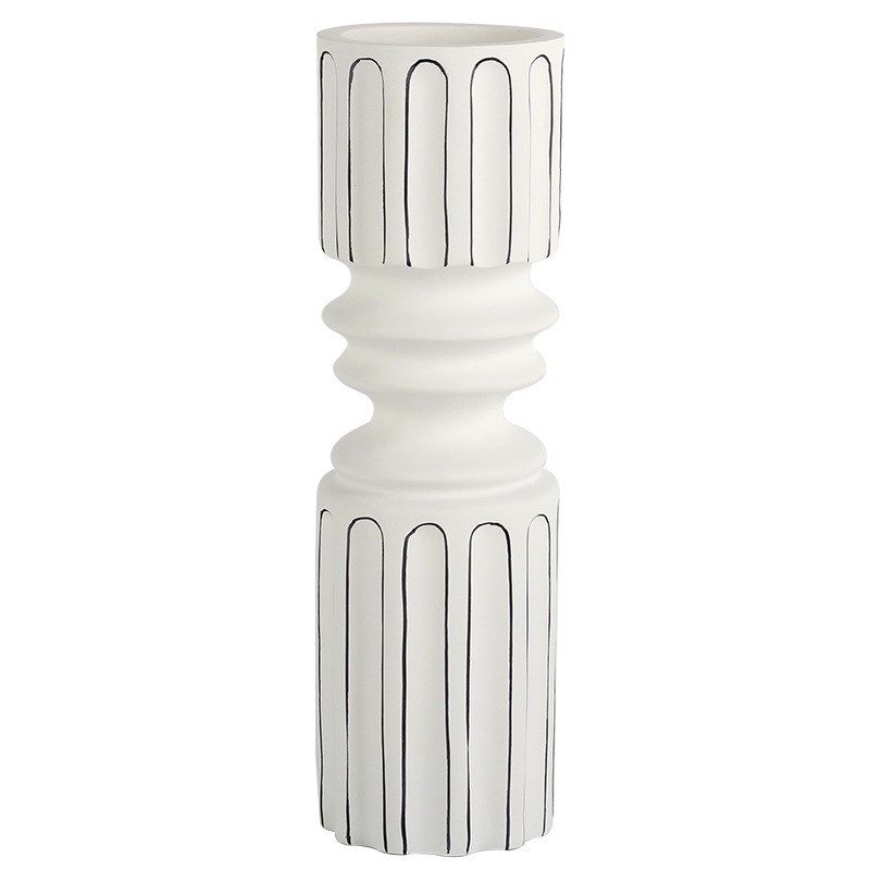 现代创意黑白条纹花器软装饰品欧式样板间不规则罗马圆柱花瓶摆件,特色手工艺,其他特色工艺品,淘宝优惠券,粉丝福利购,淘宝优惠卷