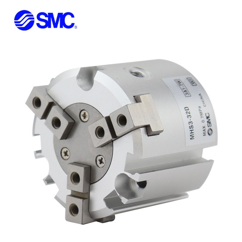SMC三爪卡盘气爪MHS3-16D/20D/25D/32D/40/50D-63/80气动手指气缸