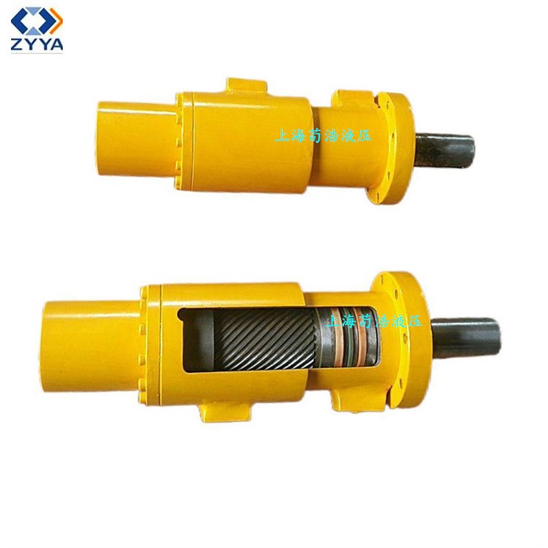 上海荀浩液压销售螺旋旋转液压油缸角度可调高压力螺旋摆动油缸