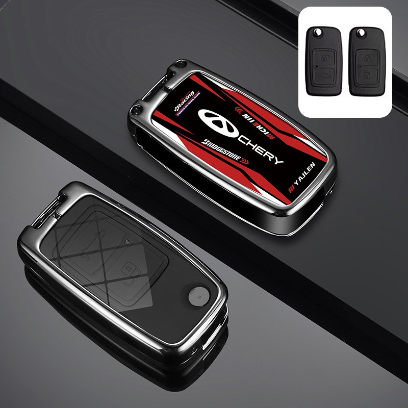 适用奇瑞汽车钥匙套A1/A3/A5瑞虎E5开瑞K50风云2键钥匙扣遥控包壳