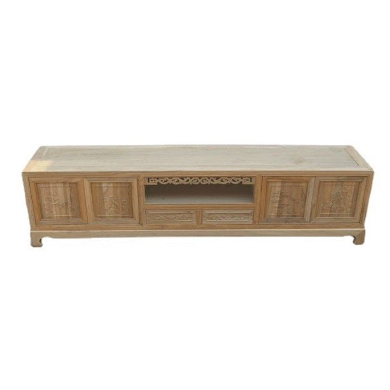 工厂直供北方老榆木实木电视柜白胚坯白茬客厅电视柜明清古典家具