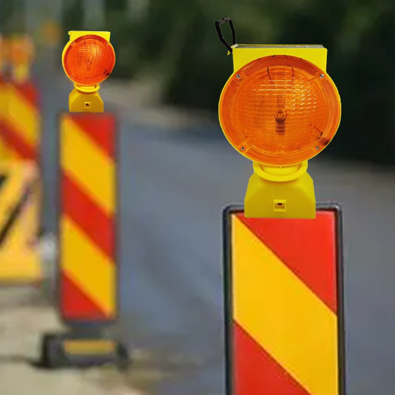 工厂施工警示灯免充电交通安全爆闪太阳能警示灯