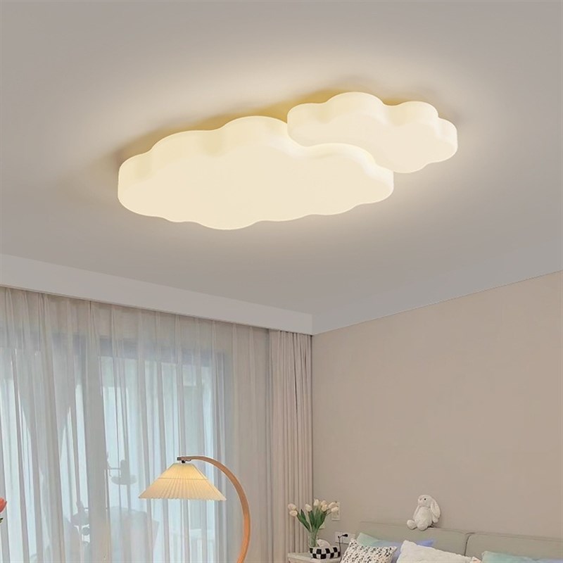 奶油风卧室灯云朵灯网红温馨主卧护眼灯具小爱语音控制