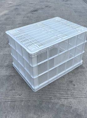 加厚塑料带轮轮周转筐工物流服装筐塑业料框大ZAH号带塑料子筐熟