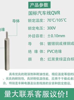 汽EWQ车改装专用电线QVR0.控3轮0.50.751.01.5平方电三制阻燃