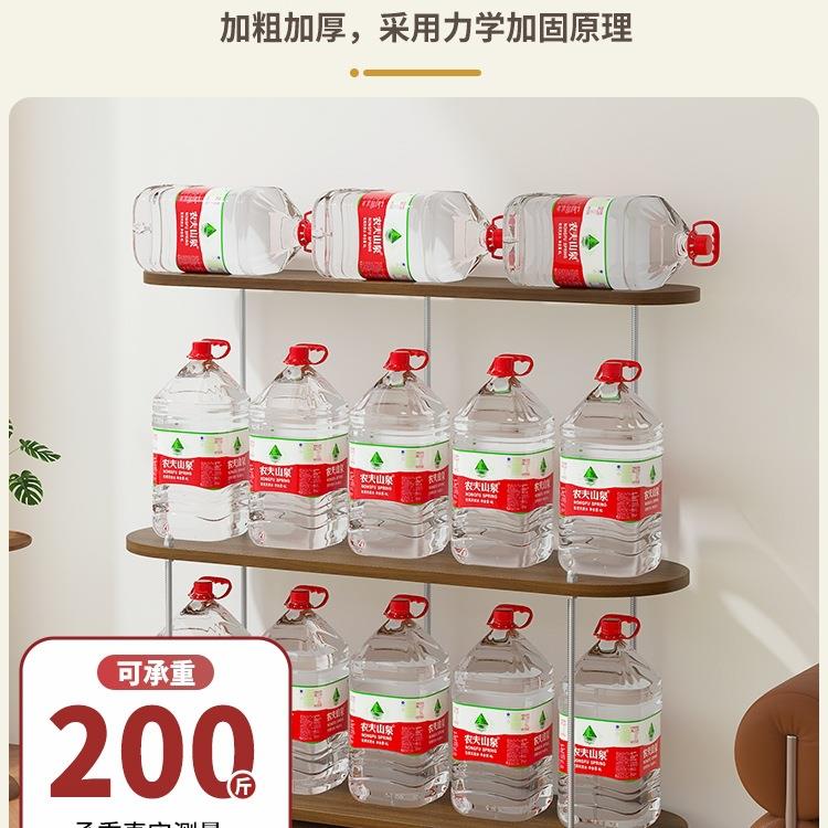 花多架2205款阳台落地式置新物架可移动花架子985客厅实木层一体