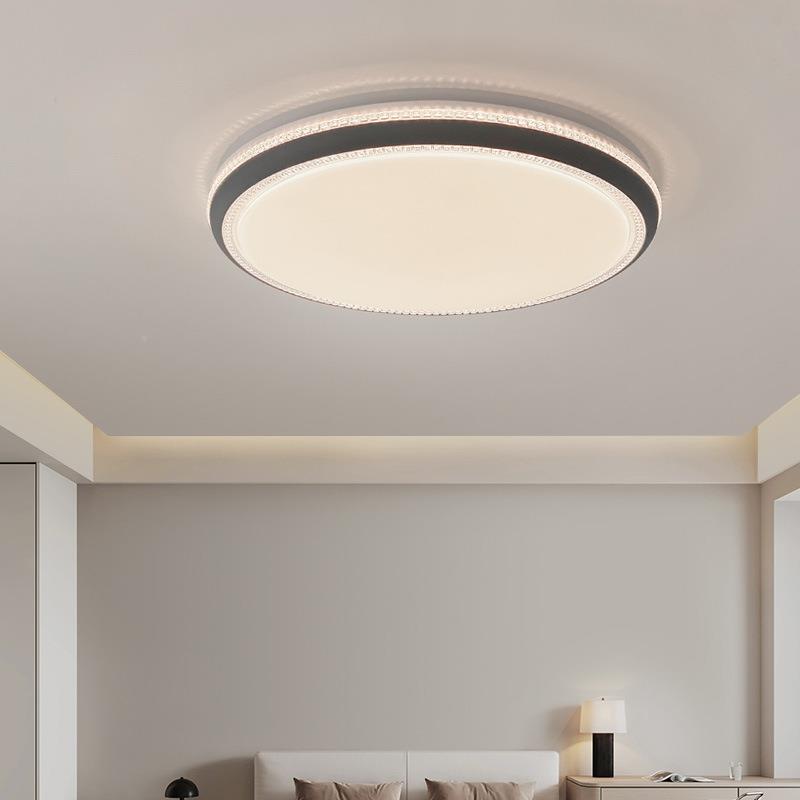 led主卧966吸顶仿水晶卧室灯气简约现代灯大中轻奢圆形房间灯山灯