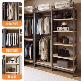 转角衣帽架落地挂衣架卧入室PNJ户帽间开式衣柜立衣式衣架金属放