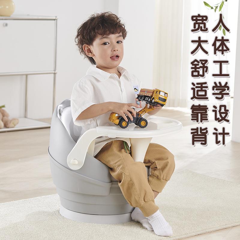 萌通狮造卡型儿童餐椅叫叫椅多能功旋萌狮叫叫转吃饭可拆卸餐盘餐