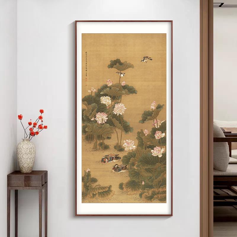 竹林七贤图百鹤图中国古画松鹤延年客挂厅玄画茶书室房关LY5031sh