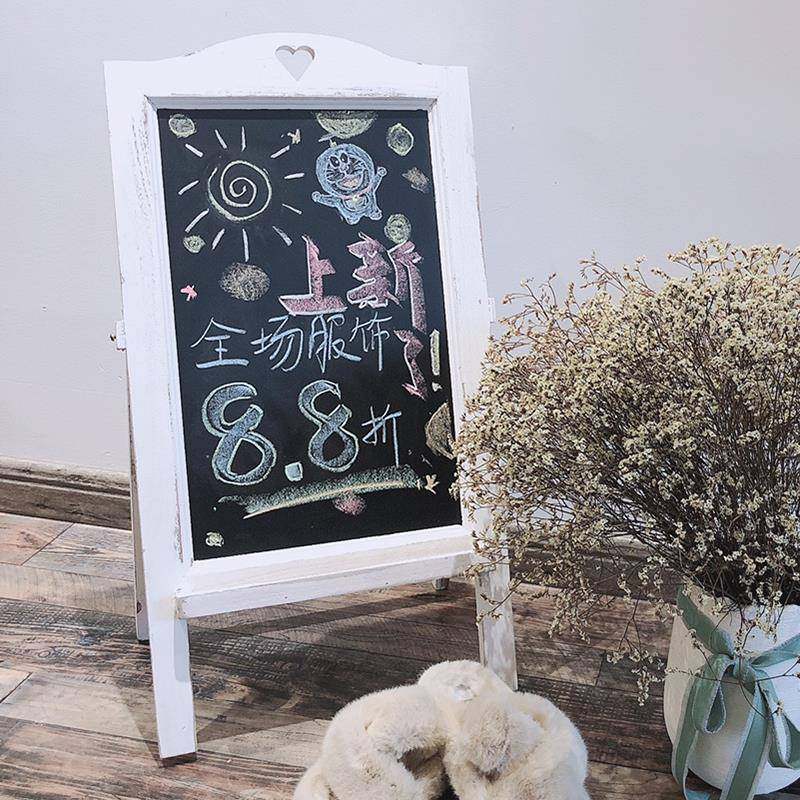cs复古小型式小立黑板店铺广用告牌便携式摆摊手19写价格展示板