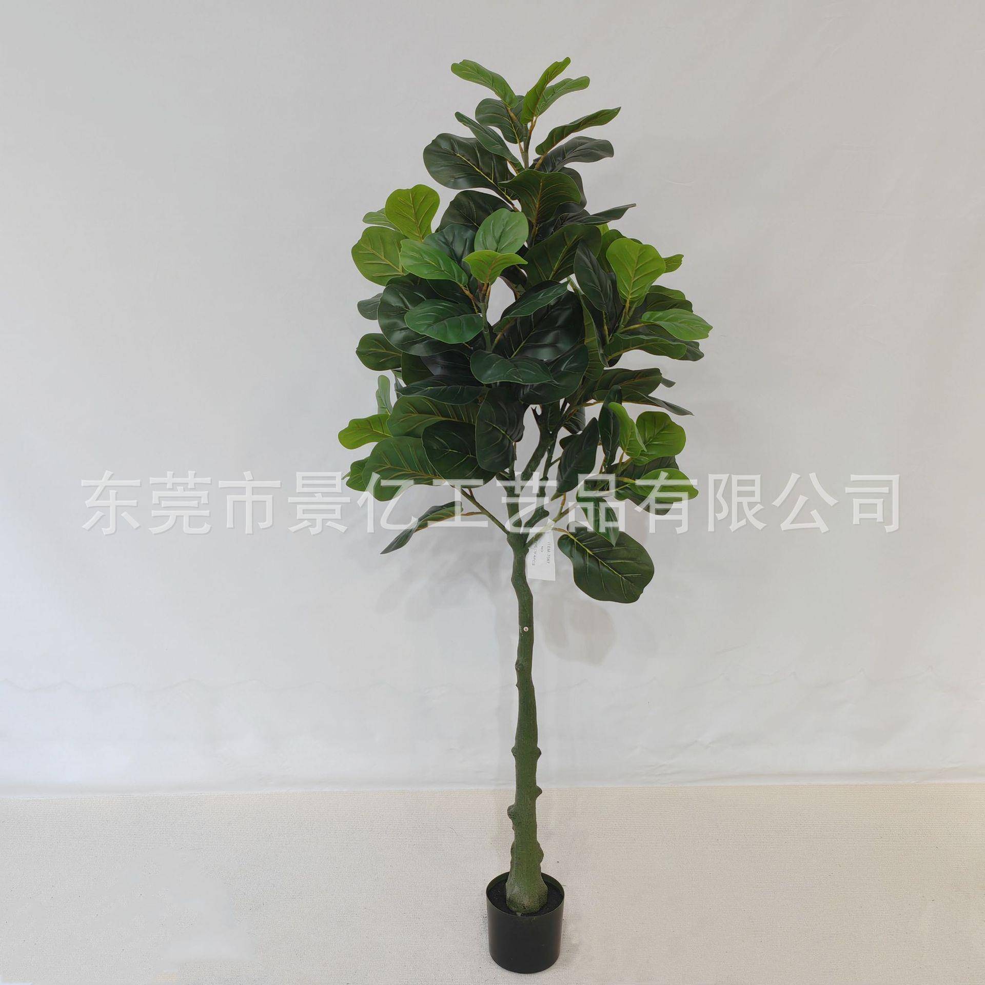 亚马逊厂热销可叶装式仿真琴家JY-71榕拆盆栽亚马逊热销人造琴叶