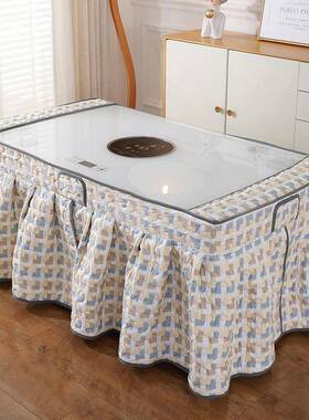 长方形烤AL100628套火桌罩桌套布罩桌罩取暖茶桌电炉罩几电暖炉裙