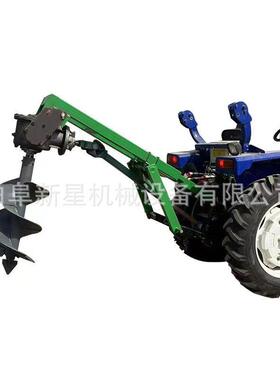 电线杆钻机拖拉带植树挖机大直径双洞ZWU机钻头挖坑种植坑机