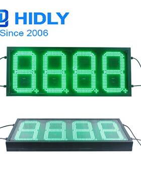 加0拿大油绿WDI绿色油价牌户外加站数字显示屏1寸色LED油价屏工厂