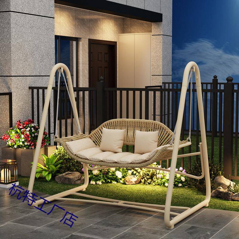 花户外秋千庭院吊室外摇椅室内家用阳园台千椅户外双秋千秋人秋椅