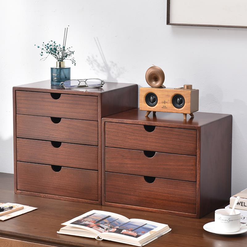 ft木件面收纳盒抽屉式多层桌上收纳柜桌办公室杂物无品牌/文学生