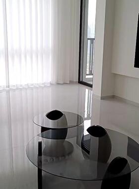 圆形茶几客厅用户型轻奢现代茶桌小简约意钢化玻家璃茶几桌ZOI组