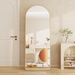 墙奶风镜子全身CMC镜贴自用粘家卧室高清试衣穿衣镜高油颜值