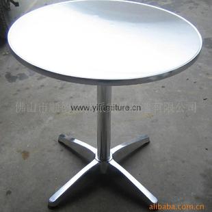 不锈钢桌子2小餐型圆桌阳台YT1户现代简约休闲桌子厅餐桌家具h