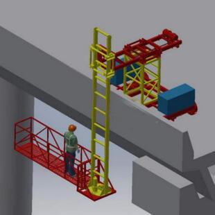 桥梁底部泄水管施吊篮高速公路排护栏外工侧水管台车动625电台车