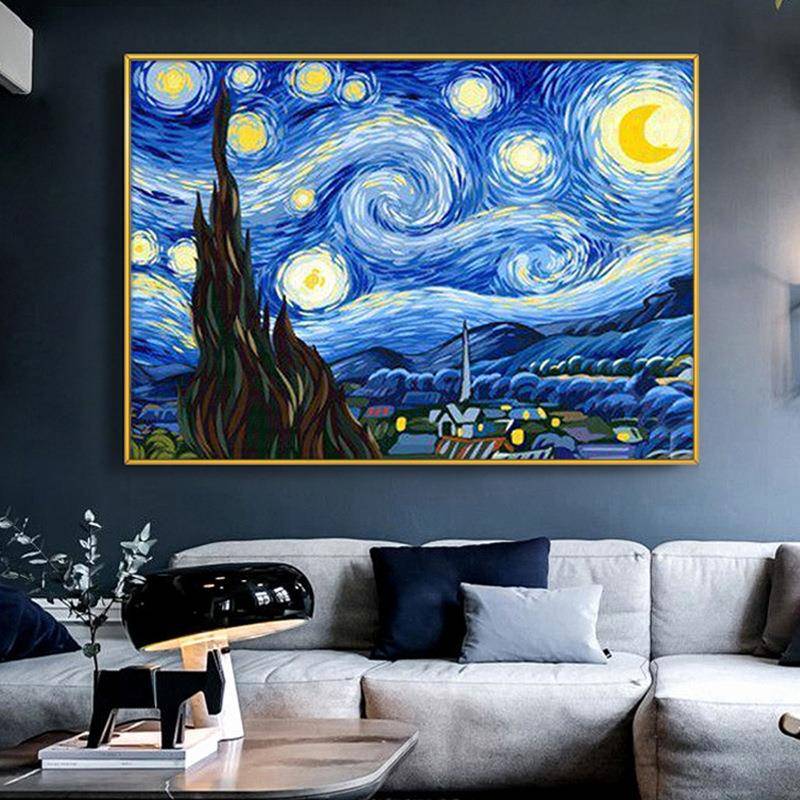 十尚字绣2025新款线厅绣梵高画星名空客厅餐82323时简约新手小幅