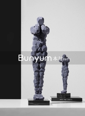 轻奢高档人物艺术品摆件样板y间酒店软装客厅玄关酒柜家居饰品