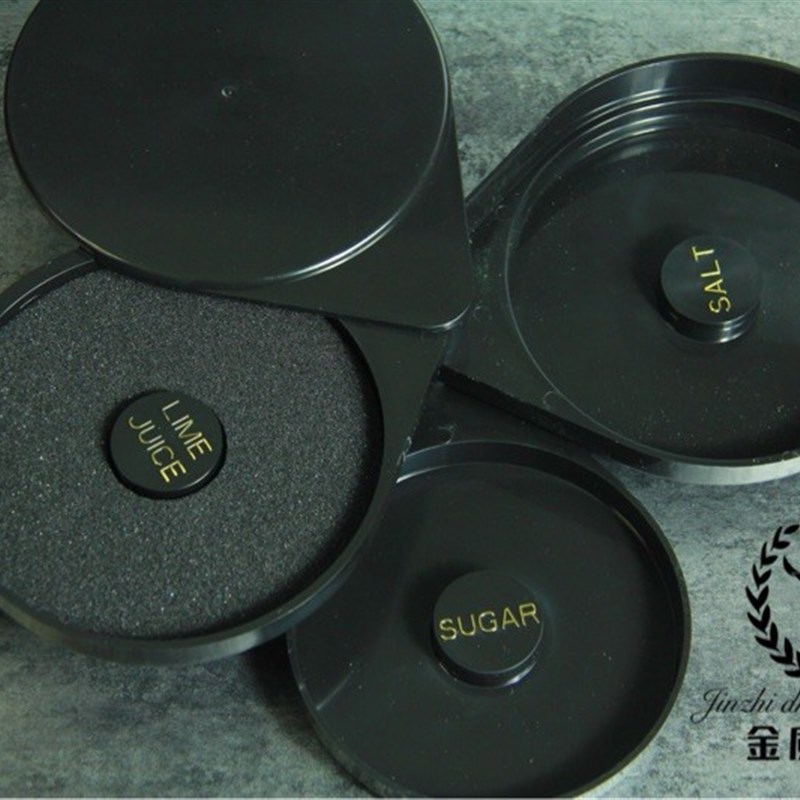 调酒师三层酒杯i沾边 盐边盒调味盒糖边盒 玛格鸡尾酒盒