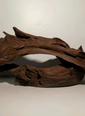 枯木摆件一物一图 木底座木架实木树桩造景装饰摆件家用造景摆件