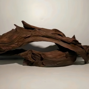 枯木摆件一物一图 木底座木架实木树桩造景装饰摆件家用造景摆件