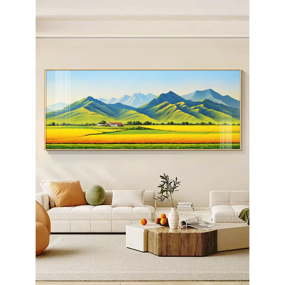 田园装饰画挂画沙发风格现代壁画靠背客厅背景墙有新的可访问的豪