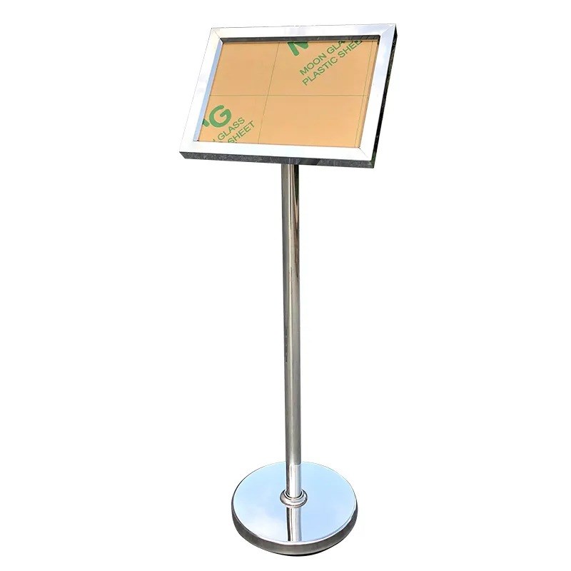 不锈钢指示立牌展示架A234商场广告牌展示架酒店立式导向指示水牌