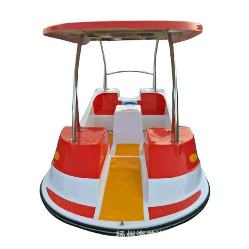 豪华自排水脚踏船4人脚踏船玻璃钢脚踏船 公园游船景区观光船