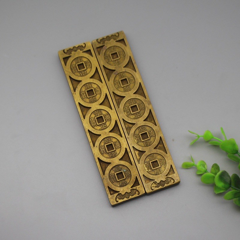 仿古做旧地摊货源古玩铜器工艺品 文房四宝 5帝钱 镇尺