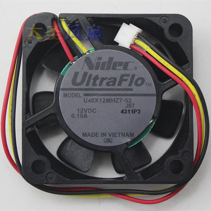 原装Nidec U40X12MHZ7-52 J07 12V 0.10A散热风扇40*40*10mm