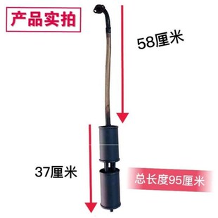 电动车增程器配件消声器汽油发电机加长双桶软管消音器排气管