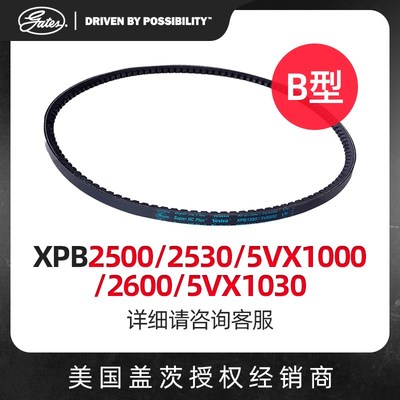 盖茨GATES 三角带B型齿带XPB2500/2530/5VX1000/2600/5VX1030皮带