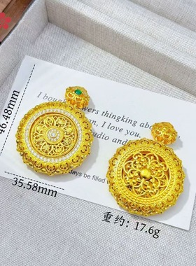 金店同款花丝如意吉祥八宝罗盘