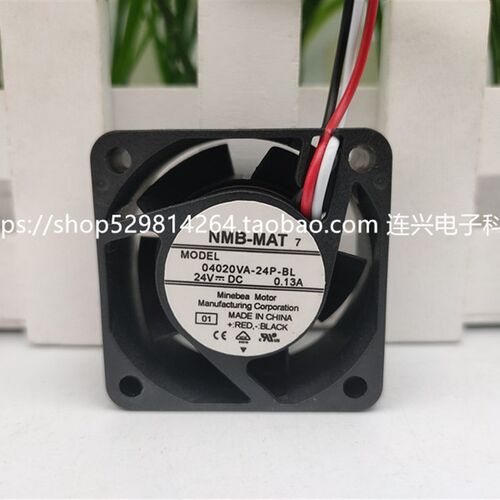 全新NMB 4CM 04020VA-24P-BL 24V 0.13A 三线 安川驱动器专用风